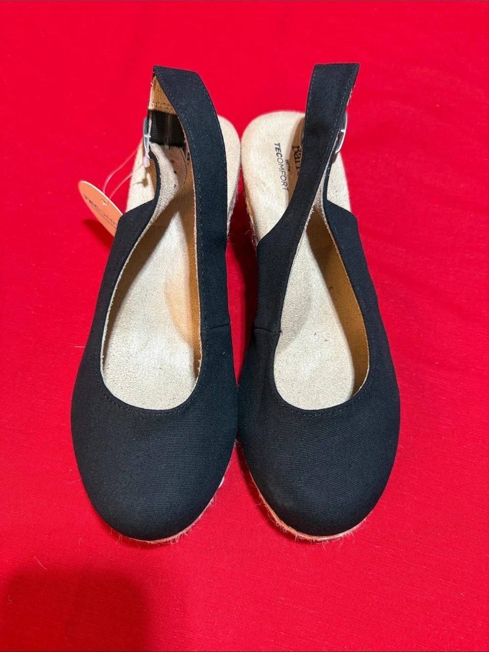 Croft & BarrowBlack Slingback Espadrille Wedges